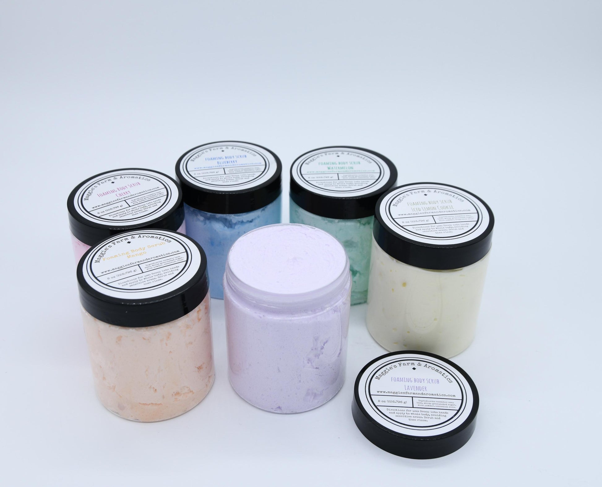 Foaming Body Scrub product photo from Maggie's Farm & Aromatics Etsy listing