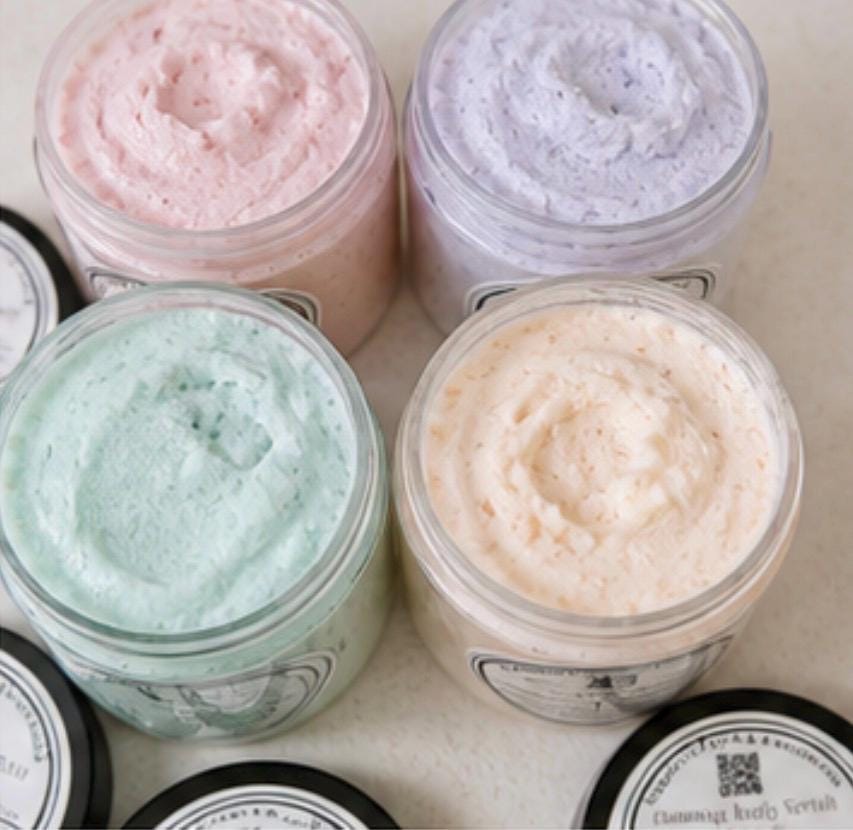 Foaming Body Scrub product photo from Maggie's Farm & Aromatics Etsy listing