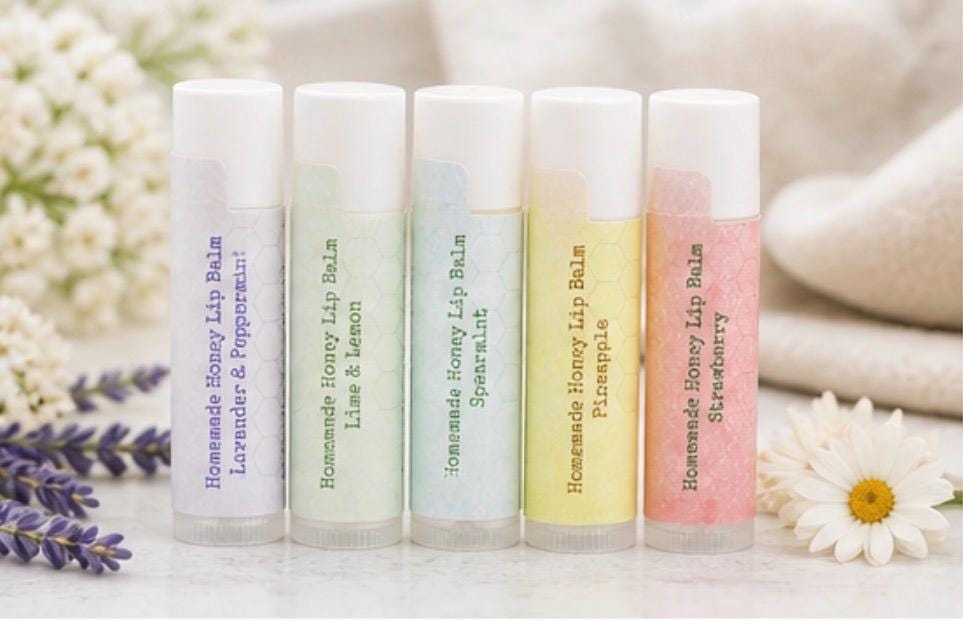 Honey Lip Balm product photo from Maggie's Farm & Aromatics Etsy listing