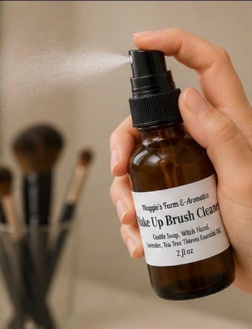 Makeup Brush Cleaner product photo from Maggie's Farm & Aromatics Etsy listing