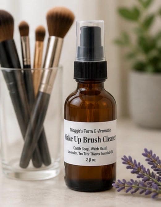 Makeup Brush Cleaner product photo from Maggie's Farm & Aromatics Etsy listing