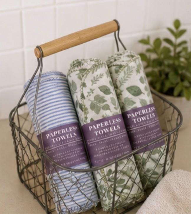 Reusable Paperless Towels product photo from Maggie's Farm & Aromatics Etsy listing