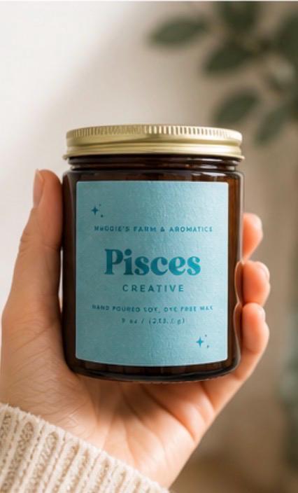Candle Zodiac Sign Astrology Horoscope Star Sign Soy Wax Candle Personalized Zodiac Candle Birthday Astrology Gift