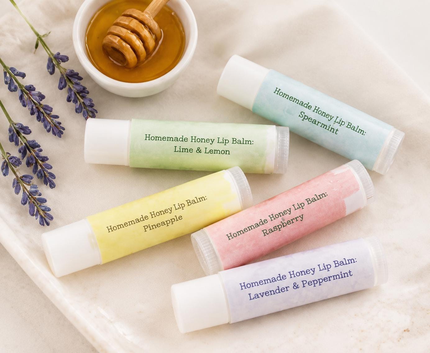 Honey Lip Balm product photo from Maggie's Farm & Aromatics Etsy listing