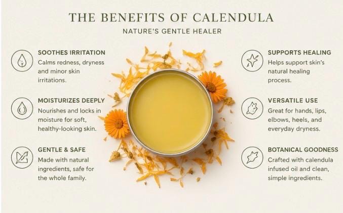 Calendula Salve product photo from Maggie's Farm & Aromatics Etsy listing