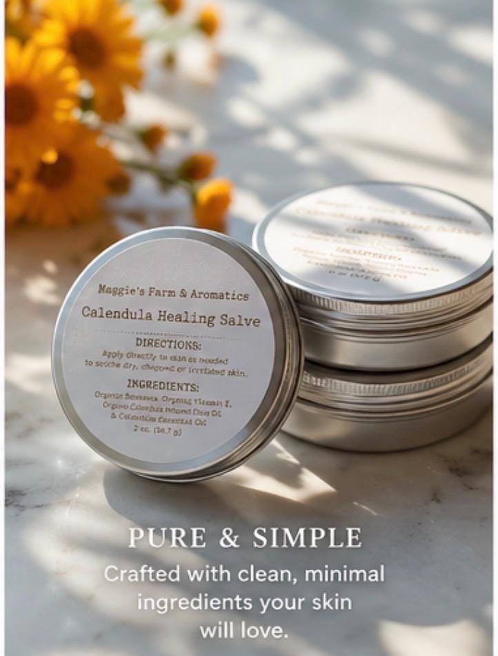 Calendula Salve product photo from Maggie's Farm & Aromatics Etsy listing