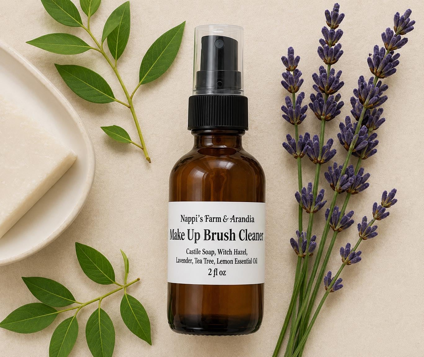 Makeup Brush Cleaner product photo from Maggie's Farm & Aromatics Etsy listing