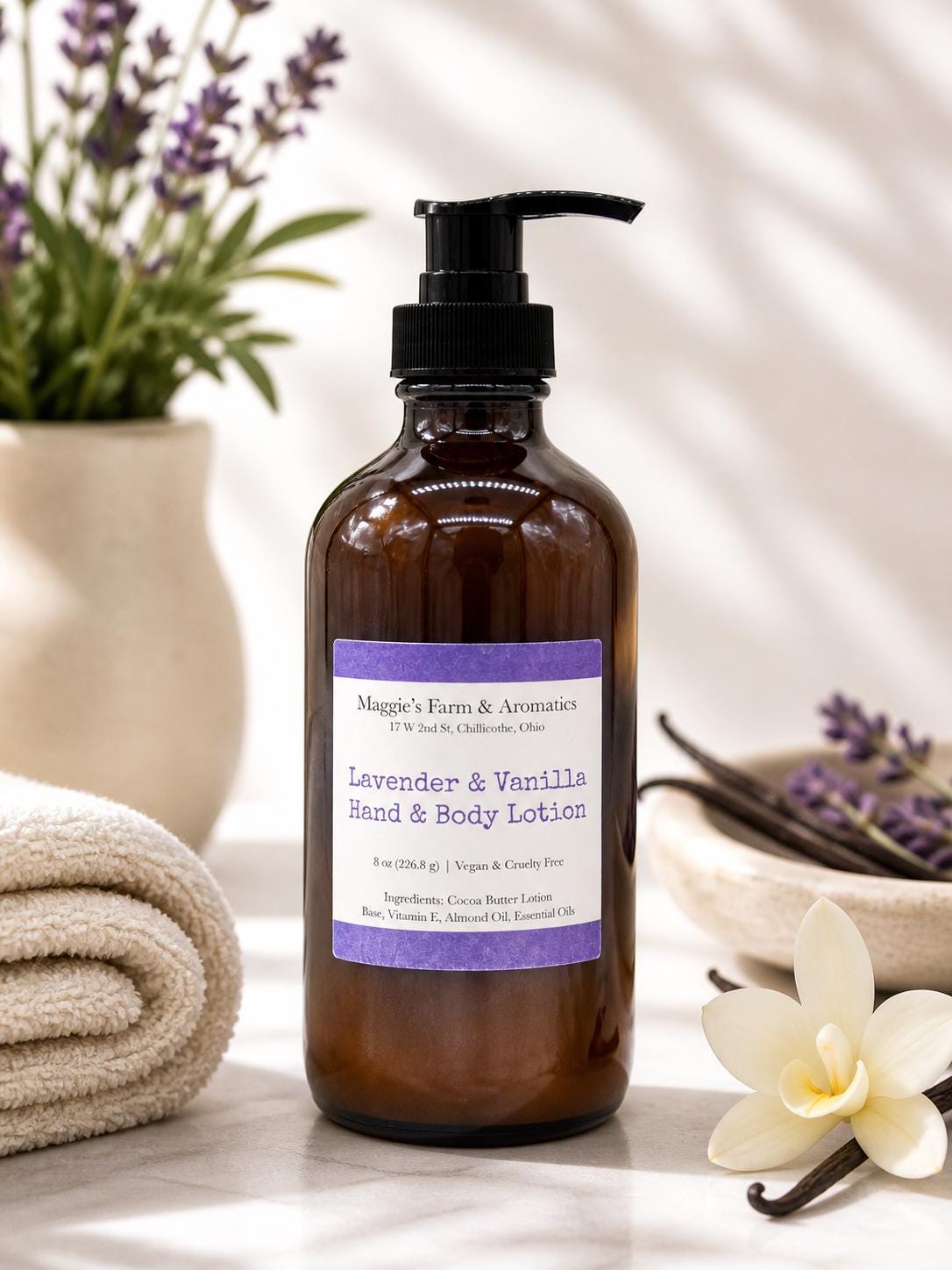 Face and Body Lotion product photo from Maggie's Farm & Aromatics Etsy listing