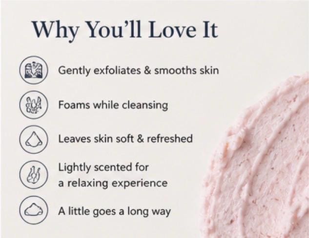 Foaming Body Scrub product photo from Maggie's Farm & Aromatics Etsy listing