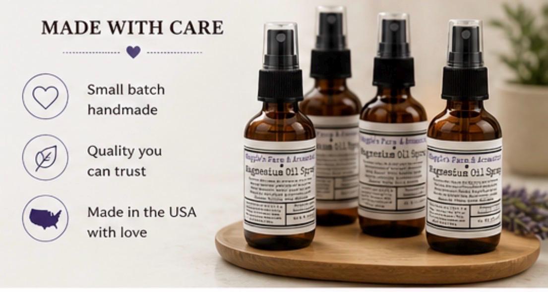 Magnesium Oil Spray product photo from Maggie's Farm & Aromatics Etsy listing