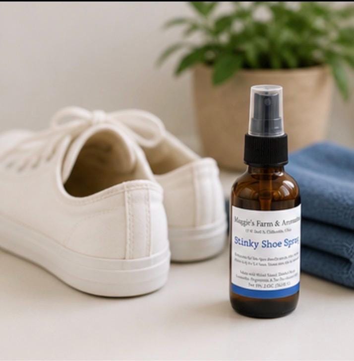 Shoe Spray product photo from Maggie's Farm & Aromatics Etsy listing