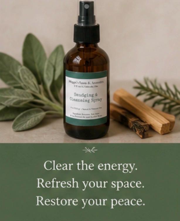 Smokeless Smudge Spray product photo from Maggie's Farm & Aromatics Etsy listing