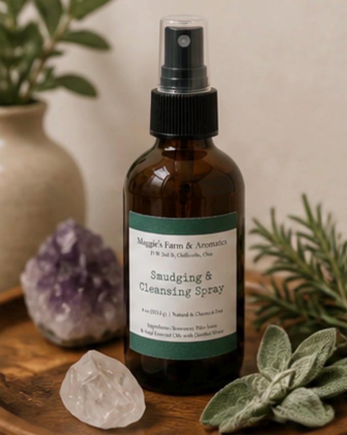 Smokeless Smudge Spray product photo from Maggie's Farm & Aromatics Etsy listing