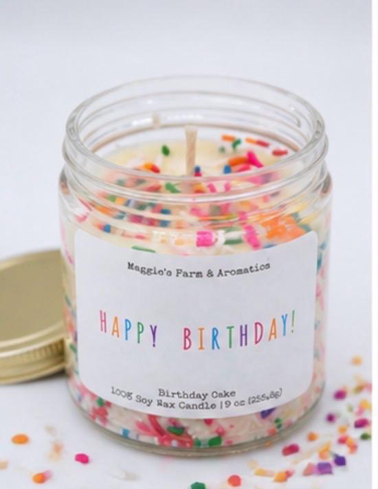 Birthday Cake Candle Soy Wax Candle Sprinkle Candle Sweet Bakery Scent Celebration Candle Birthday Gift