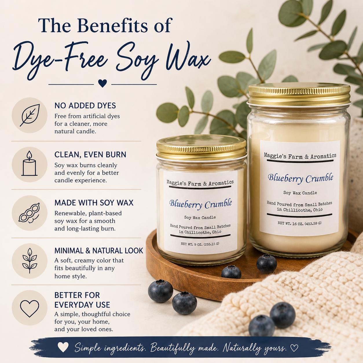 Soy Wax Candle Vegan Candle Aromatherapy Home Fragrance 100 Hour Burn Dye Free Candle