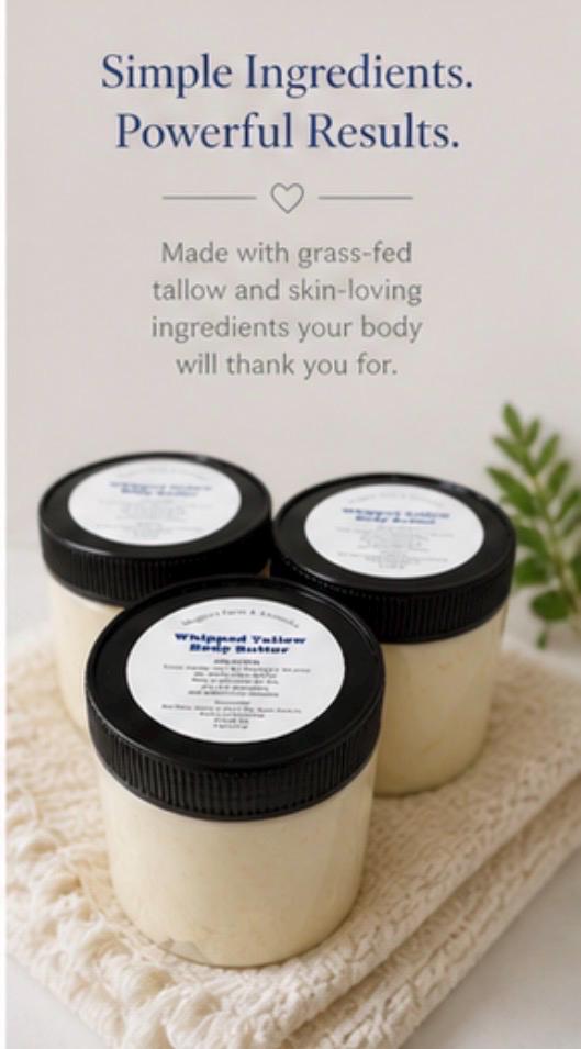 Whipped Tallow Body Butter product photo from Maggie's Farm & Aromatics Etsy listing