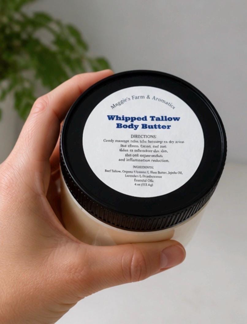 Whipped Tallow Body Butter product photo from Maggie's Farm & Aromatics Etsy listing