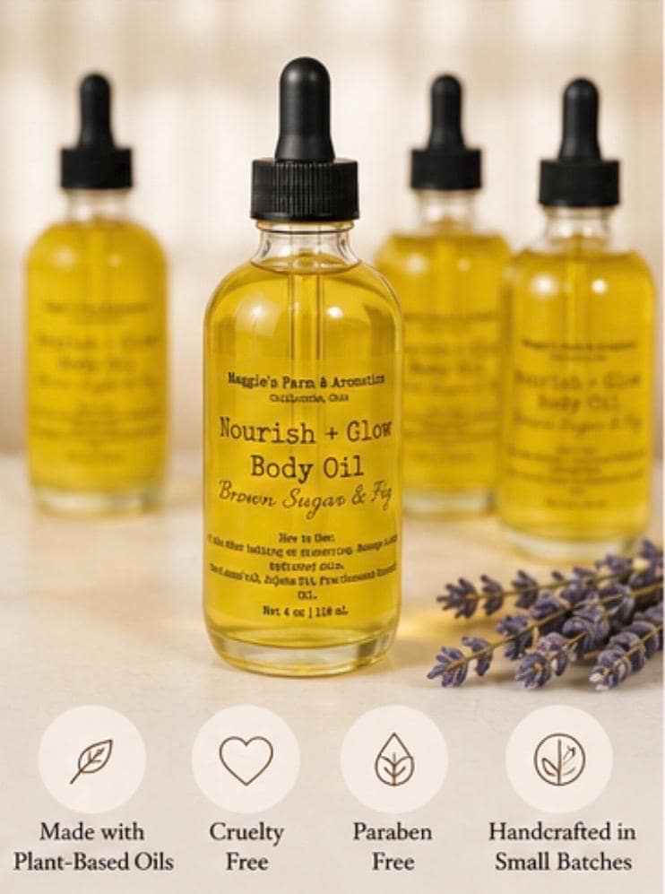 Body Oil product photo from Maggie's Farm & Aromatics Etsy listing