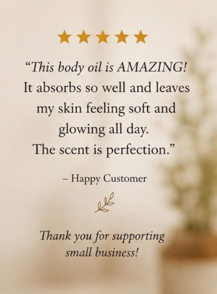 Body Oil product photo from Maggie's Farm & Aromatics Etsy listing