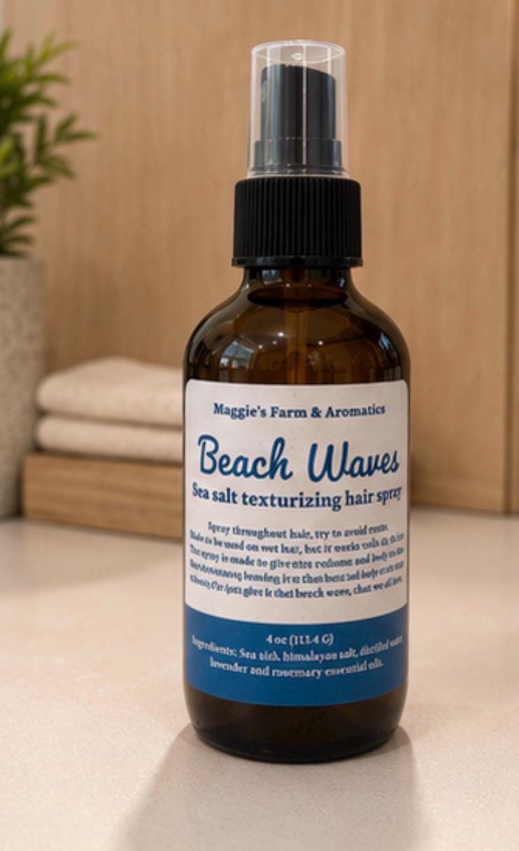 Sea Salt Hair Spray product photo from Maggie's Farm & Aromatics Etsy listing