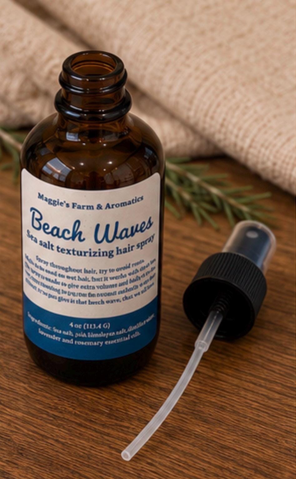 Sea Salt Hair Spray product photo from Maggie's Farm & Aromatics Etsy listing
