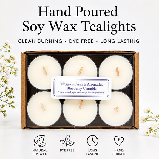 Handpoured Soy Tealight Candles, Vegan Aromatherapy Gift Set