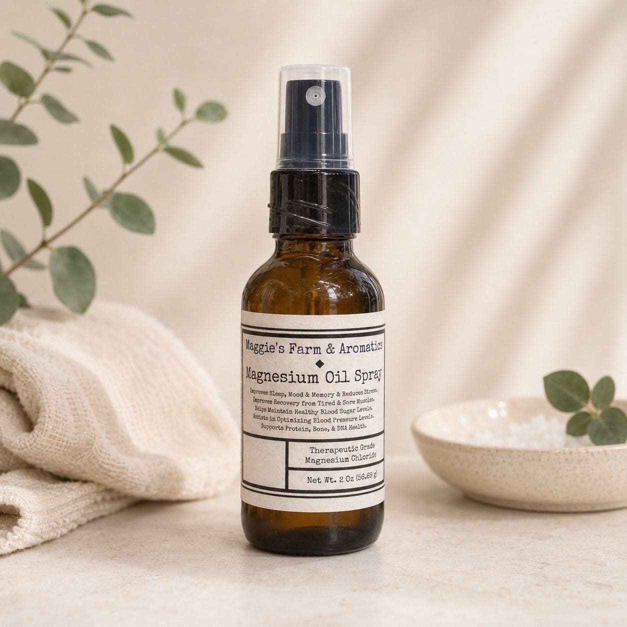 Magnesium Oil Spray product photo from Maggie's Farm & Aromatics Etsy listing