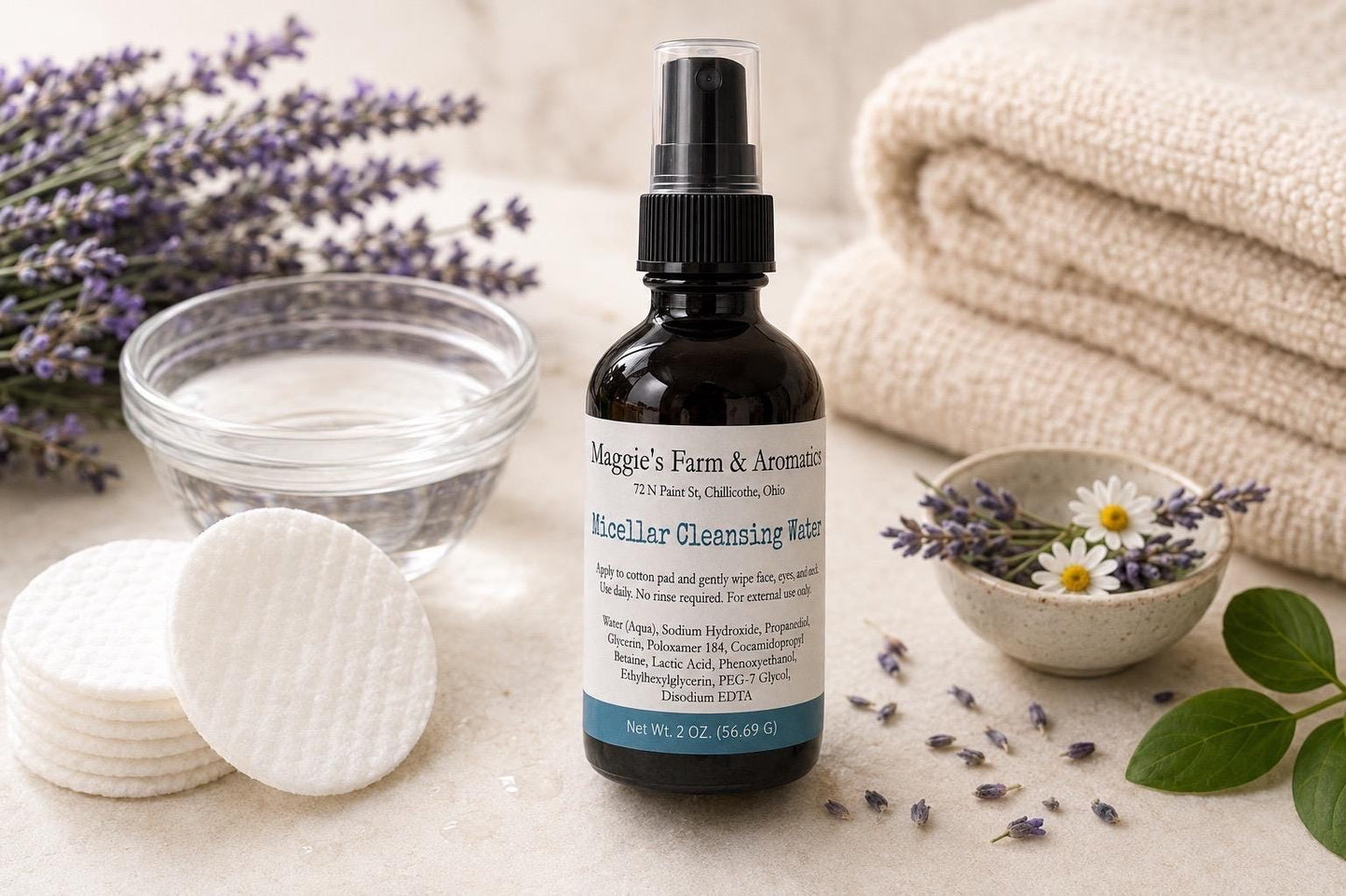 Micellar Water product photo from Maggie's Farm & Aromatics Etsy listing