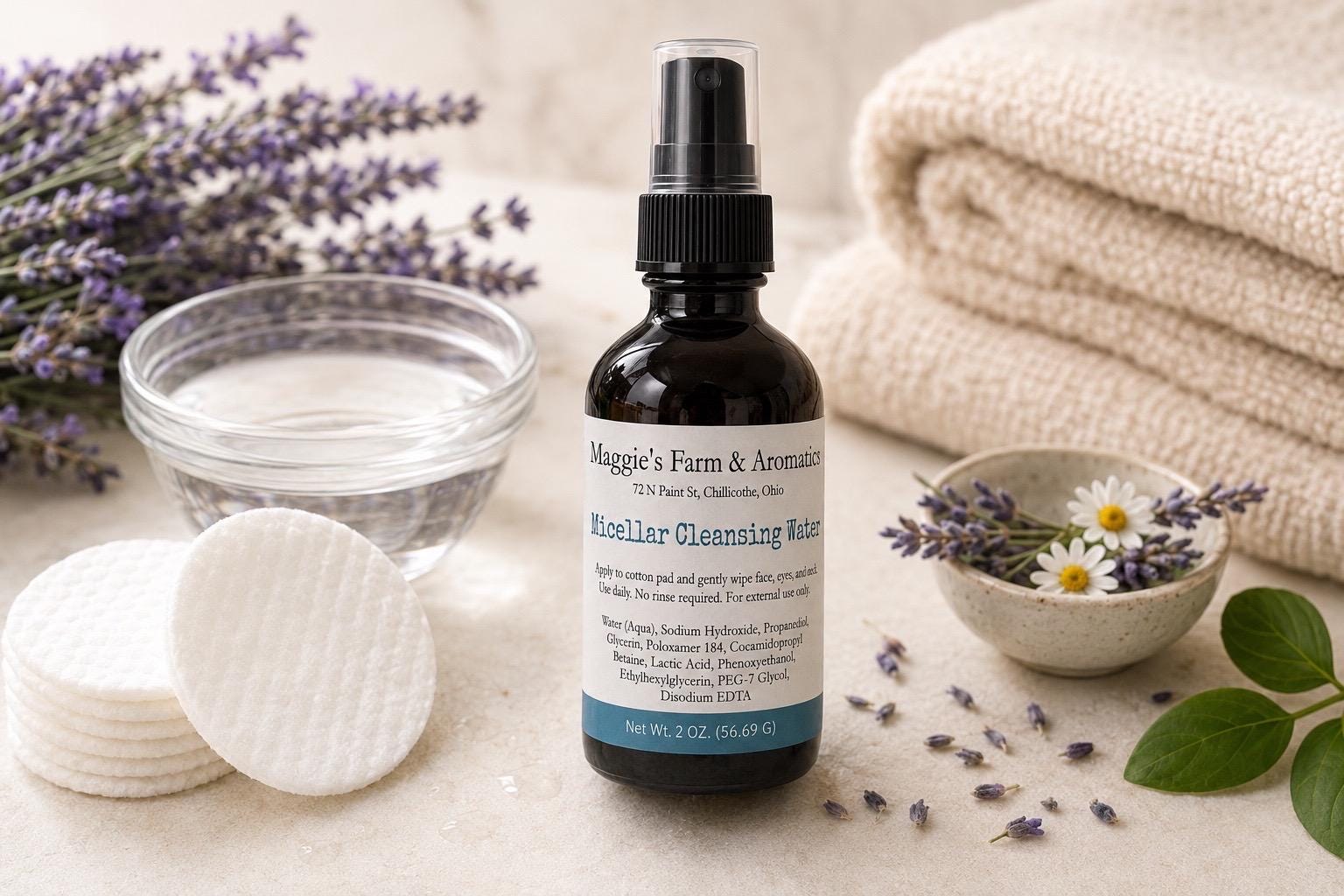 Micellar Water product photo from Maggie's Farm & Aromatics Etsy listing