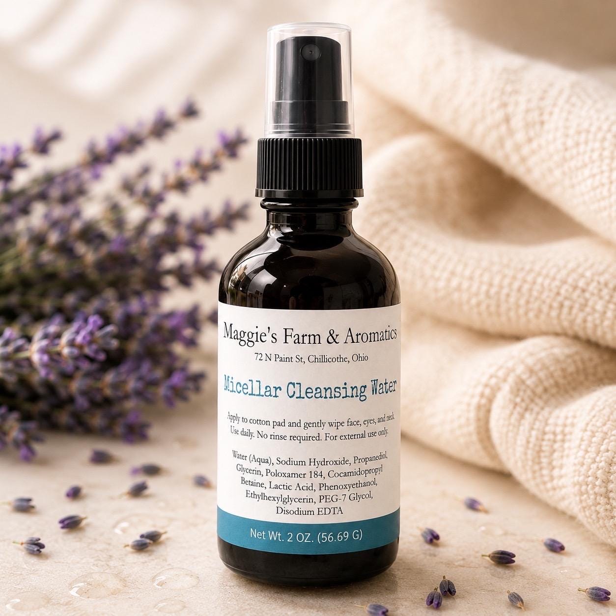 Micellar Water product photo from Maggie's Farm & Aromatics Etsy listing