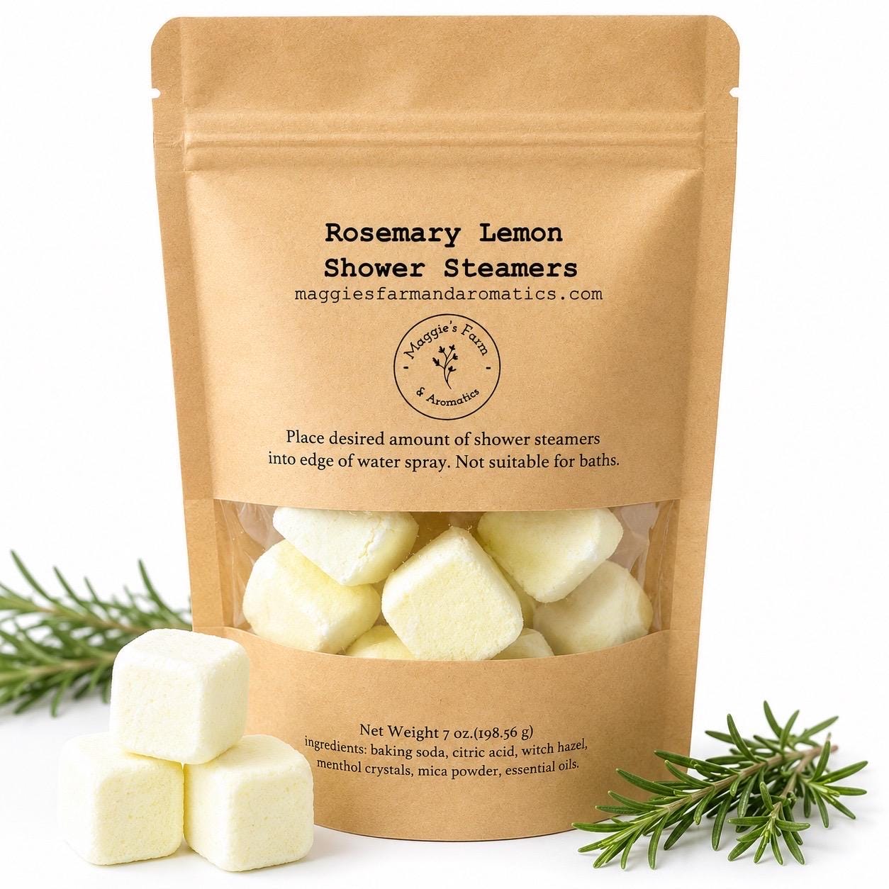 Shower Steamers product photo from Maggie's Farm & Aromatics Etsy listing