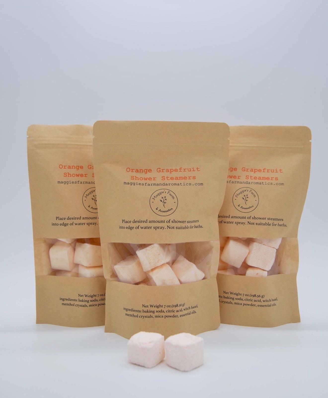Shower Steamers product photo from Maggie's Farm & Aromatics Etsy listing
