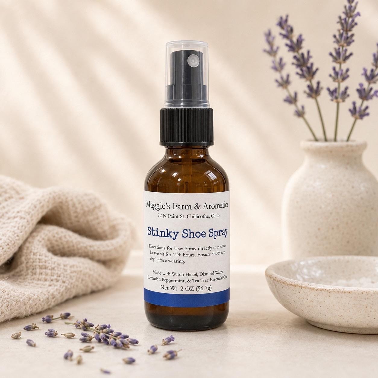 Shoe Spray product photo from Maggie's Farm & Aromatics Etsy listing