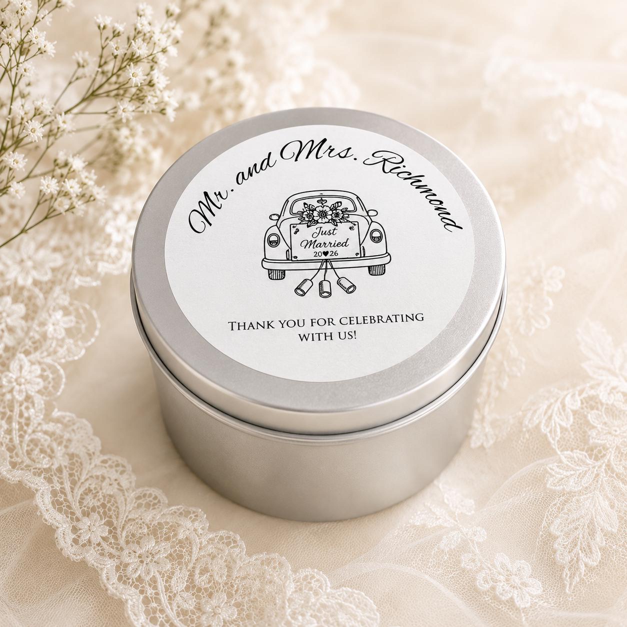 Personalized Wedding Favor Candles personalization photo from Etsy